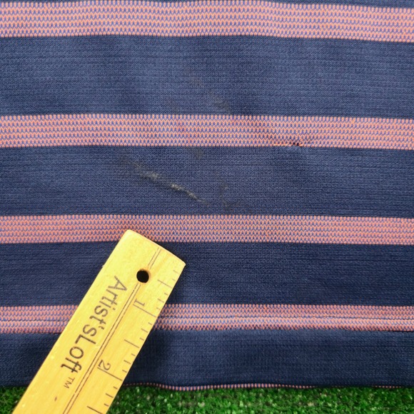 Monterey Club Polo Shirt Mens Large SRB Golf League USA Navy Pink Striped - Picture 5 of 9